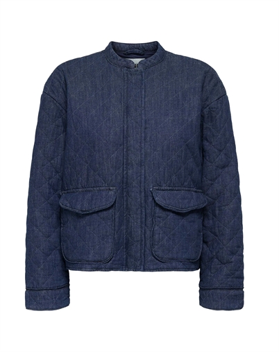 Only - OnlHallie Quilted Denim Jakke - Dark Blue Denim